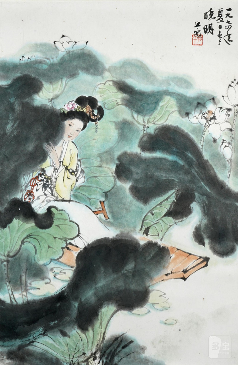    劉旦宅 荷花仙子圖